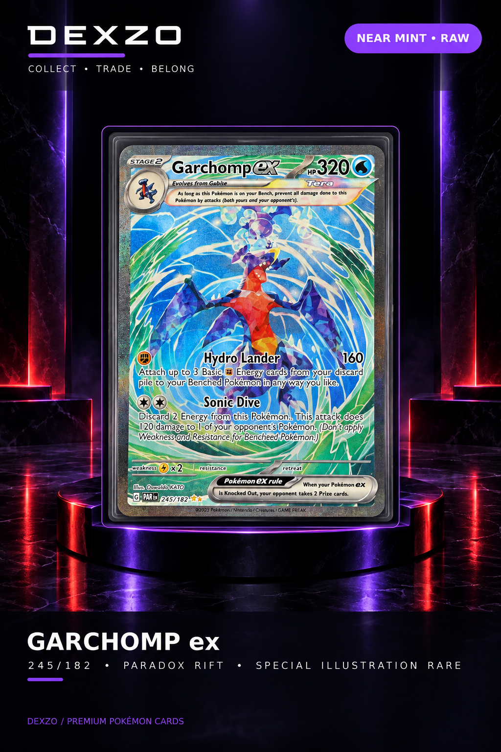 Garchomp ex #245/182 — Special Illustration Rare — Paradox Rift