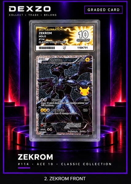 Zekrom & Reshiram — ACE 10 Gem Mint Pair — Celebrations Classic Collection