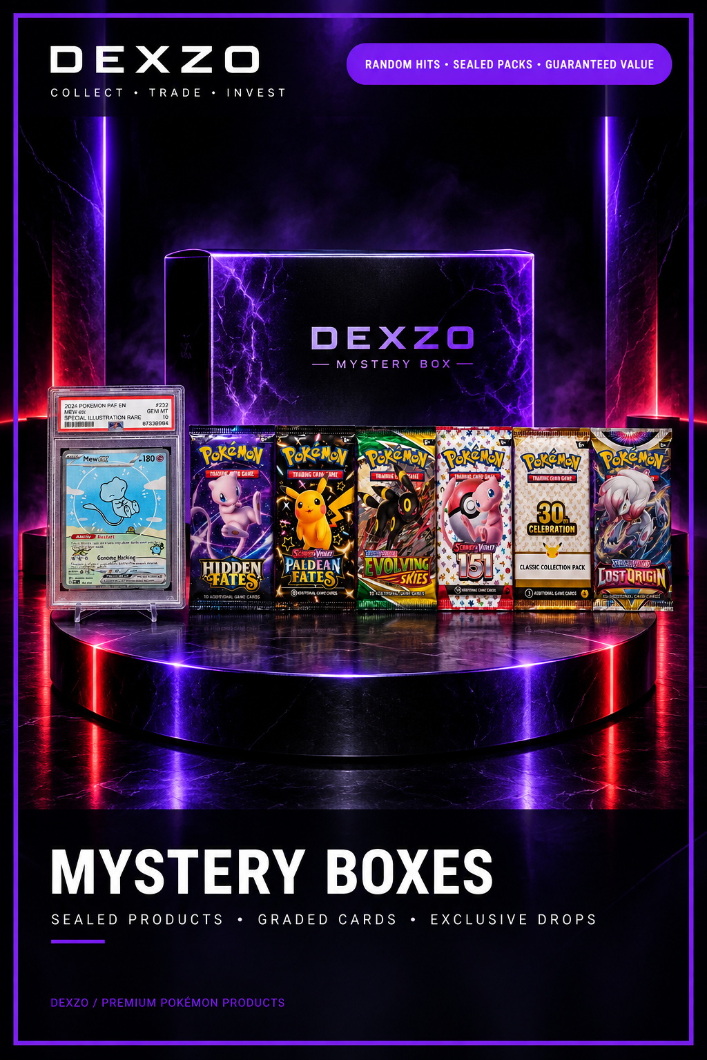 Pokémon Mystery Bundle £100 | Guaranteed PSA 10 / ACE 10 + 6 Booster Packs 🔥🔥